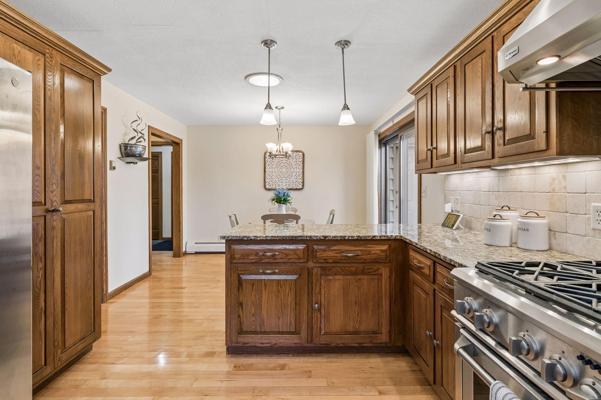 Kitchen has lots of counterspace.