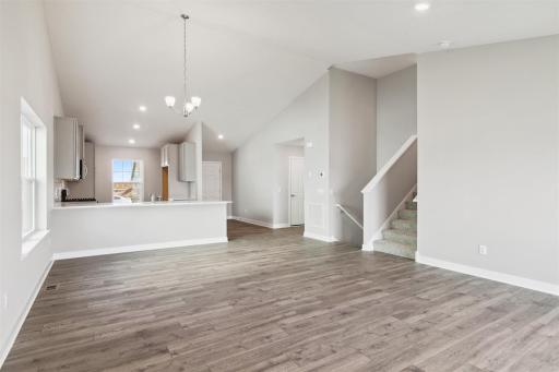 ceilings and an open-concept design make this home stand out! Photo of Model Home. Options and colors may vary. Ask Sales Agent for details.