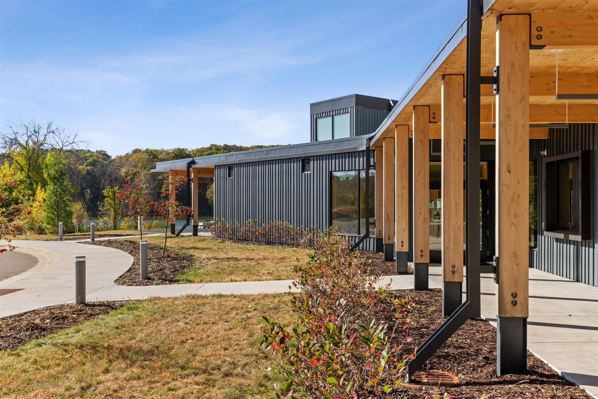 Host your next family gathering, celebration, or event at Ravine Landing nestled in the heart of Cottage Grove Ravine Regional Park with large windows overlooking the park and easy access to trails, forest, and lakeshore.