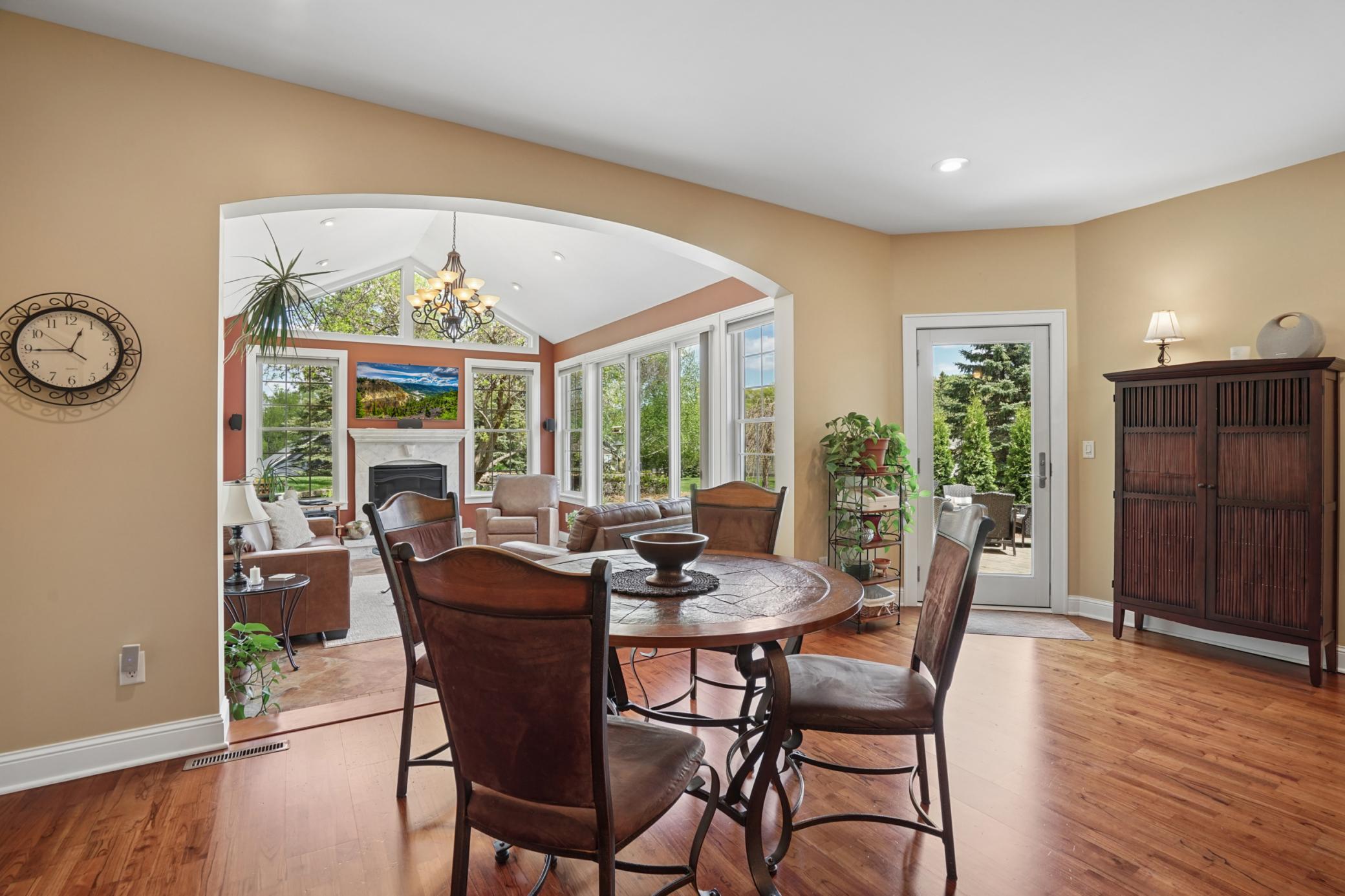 With a convenient entrance off the informal dining room you have an easy route to the kitchen from the backyard patio.
