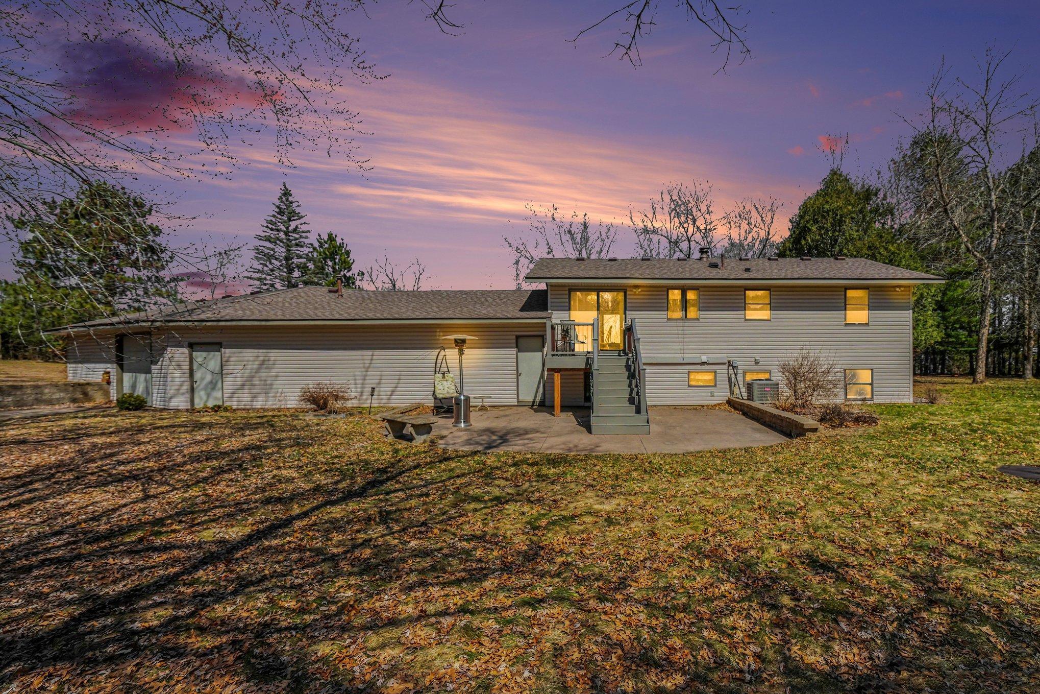 Twilight Rear of the Home. Notice the Garage Access.. So Thoughtful~