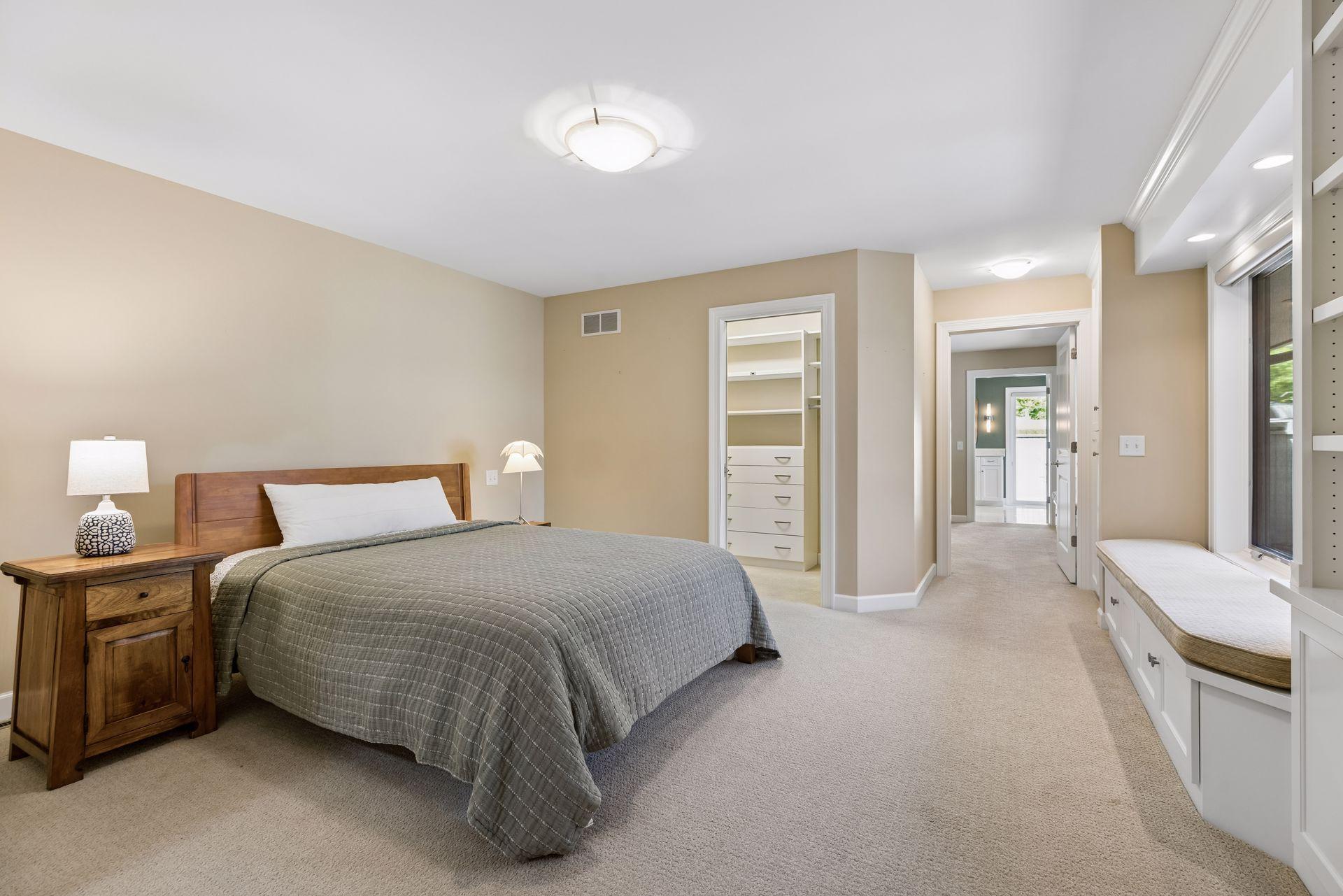 Primary Bedroom #1 with private 3/4 bathroom and walk-in closet