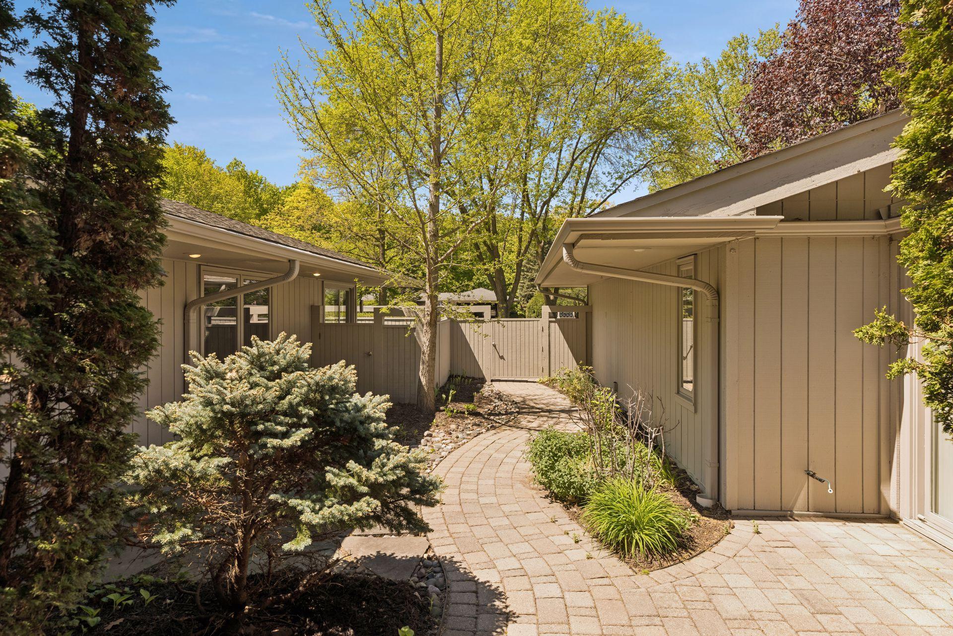 Private gated courtyard