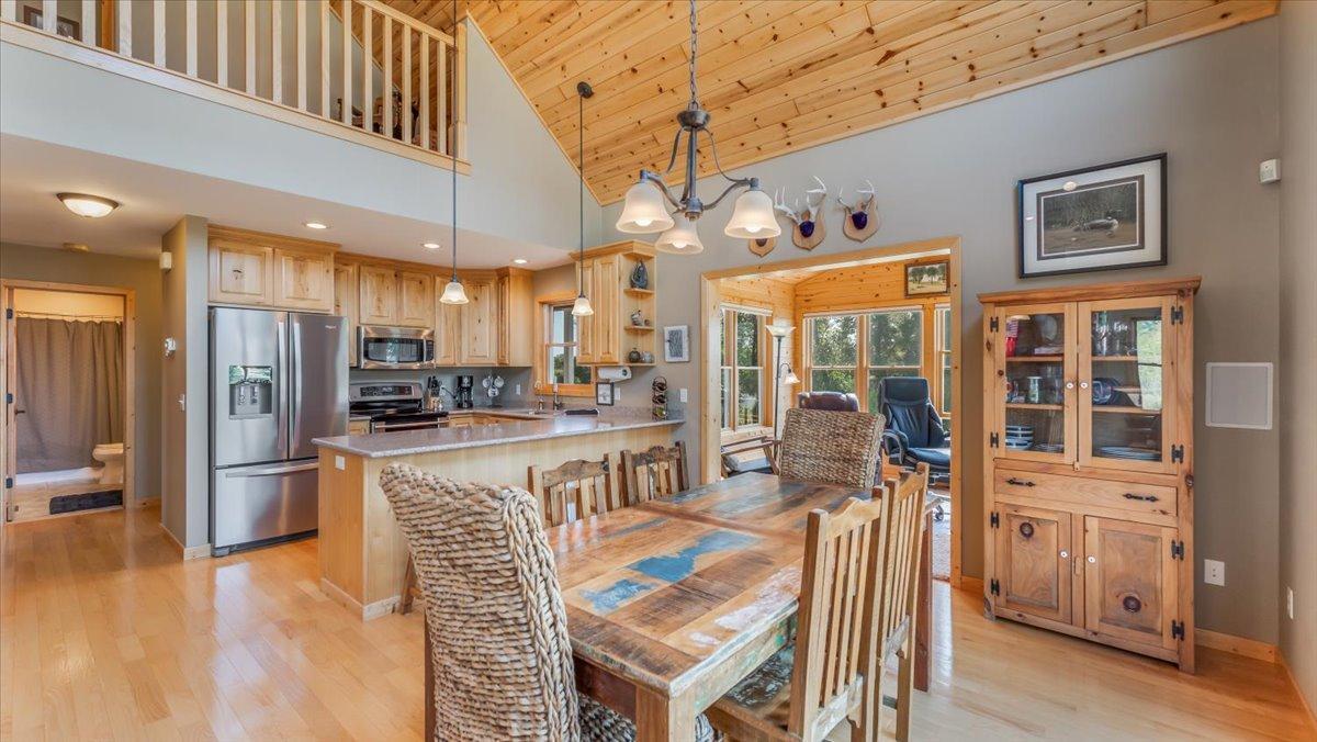30381 Wildwood Rd, Ashby, MN 56309.Spacious Informal Dining Room, room for all to gather.
