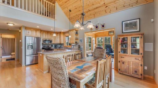 30381 Wildwood Rd, Ashby, MN 56309.Spacious Informal Dining Room, room for all to gather.