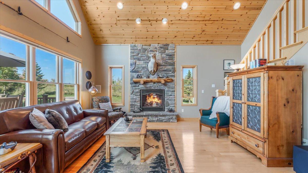 30381 Wildwood Rd, Ashby, MN 56309.Soaring Wood Vaulted Ceiling, naturally light filled.