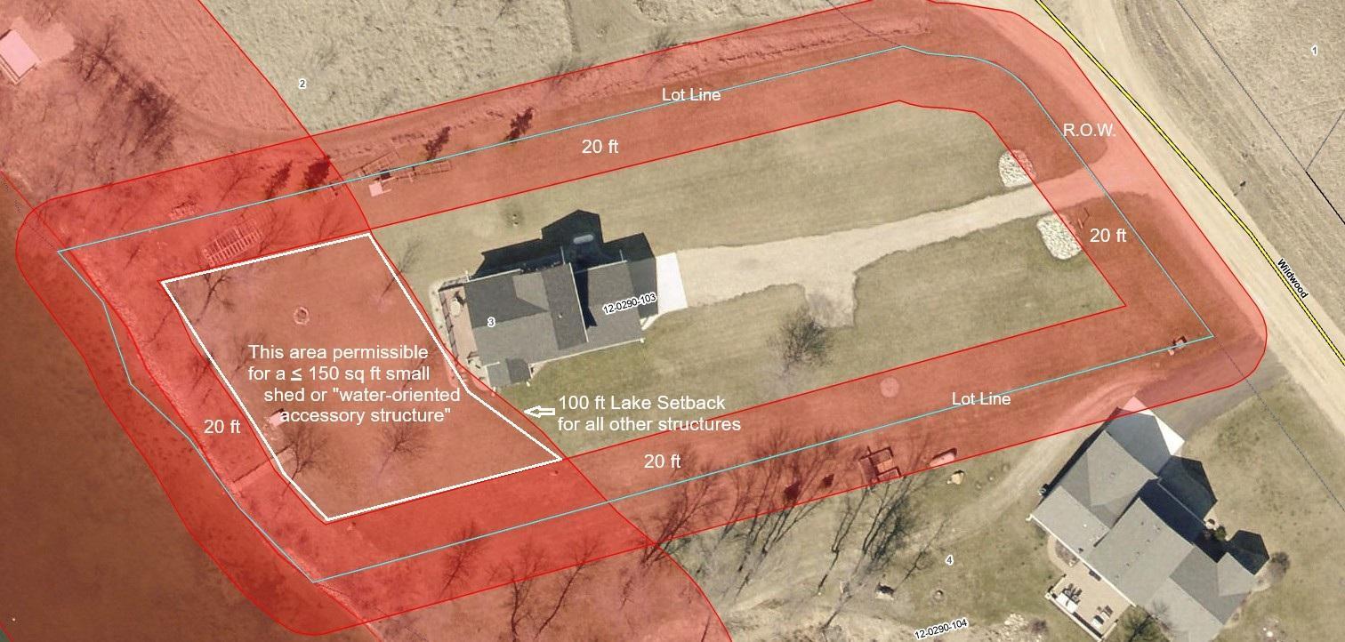 30381 Wildwood Rd, Ashby, MN 56309 Per Grant County buildable area for a lakeside small shed and room for a bigger shed on the roadside. Lots of options here.
