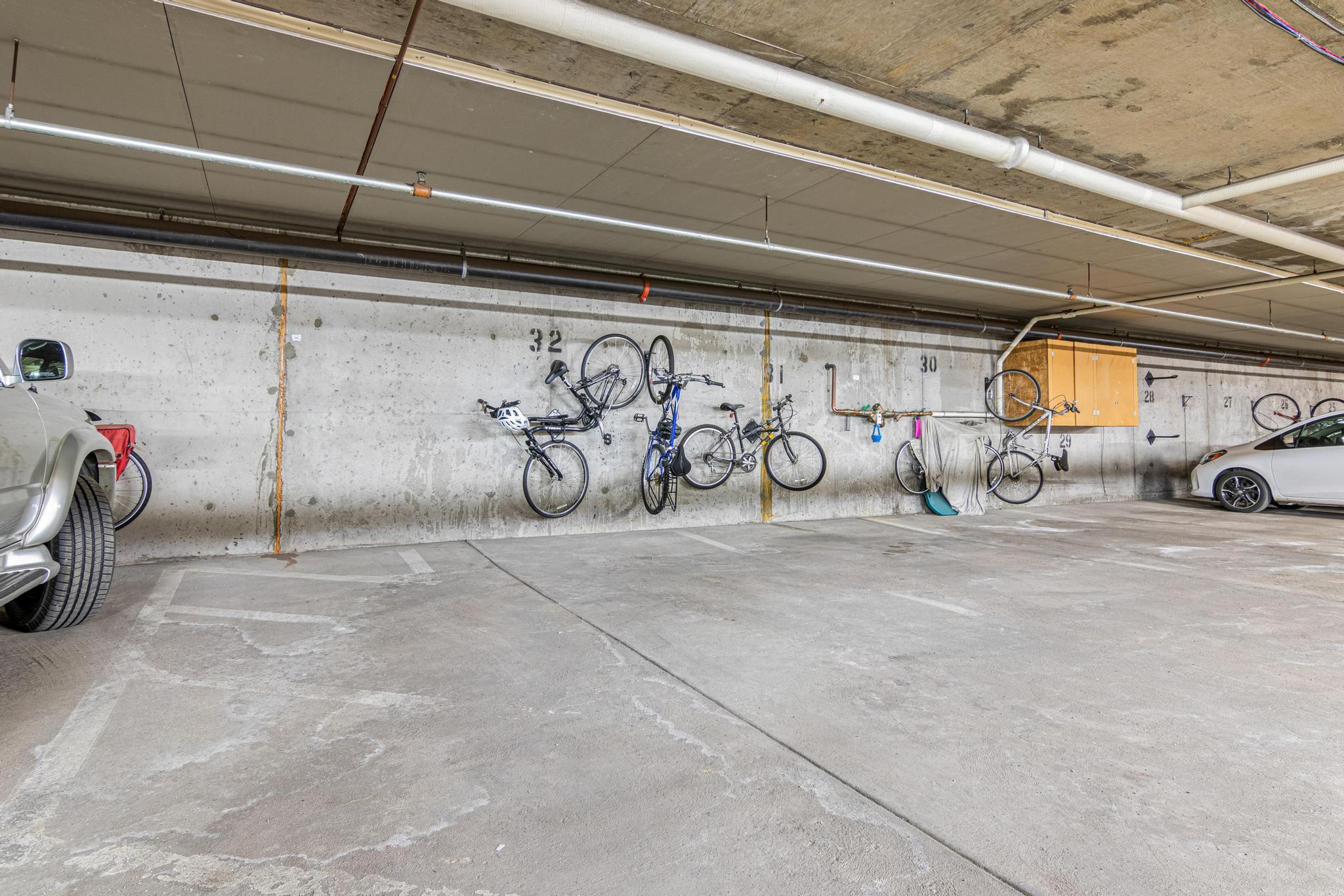 Assigned heated underground parking space #32