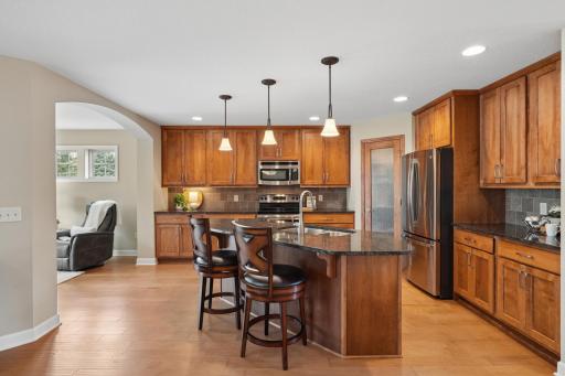 356 Andrews Bay, Hudson, WI - Large island and breakfast bar in the kitchen