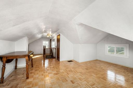 Upstairs bedroom - hardwood floors