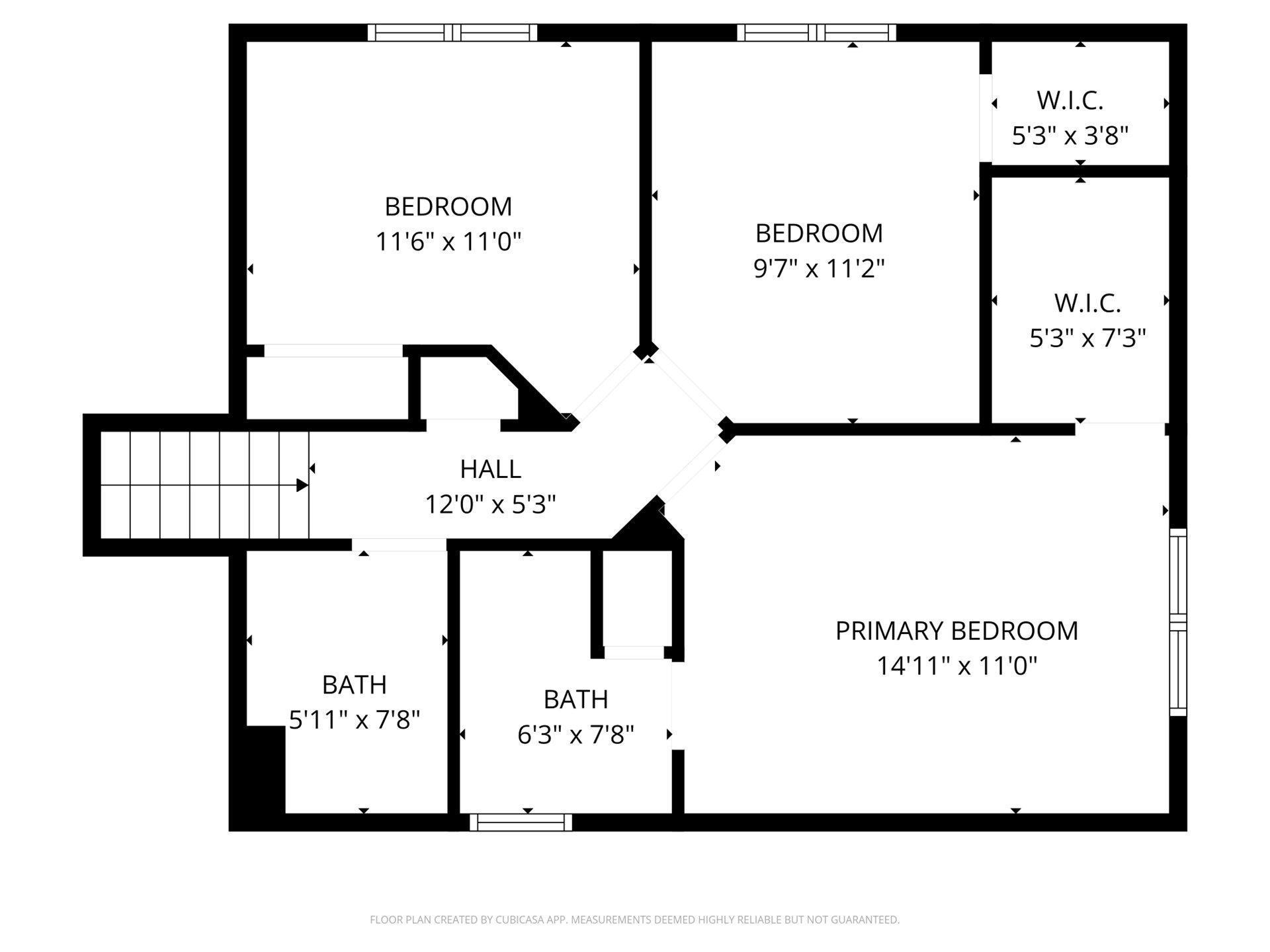 upper level: 3 Bedrooms, 2 bath
