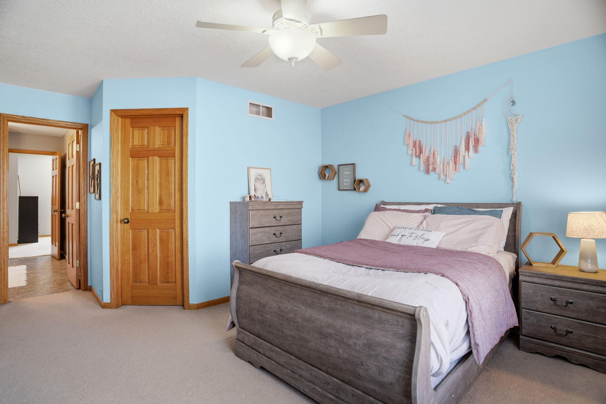 View from the bedroom into the Jack and Jill bathroom.