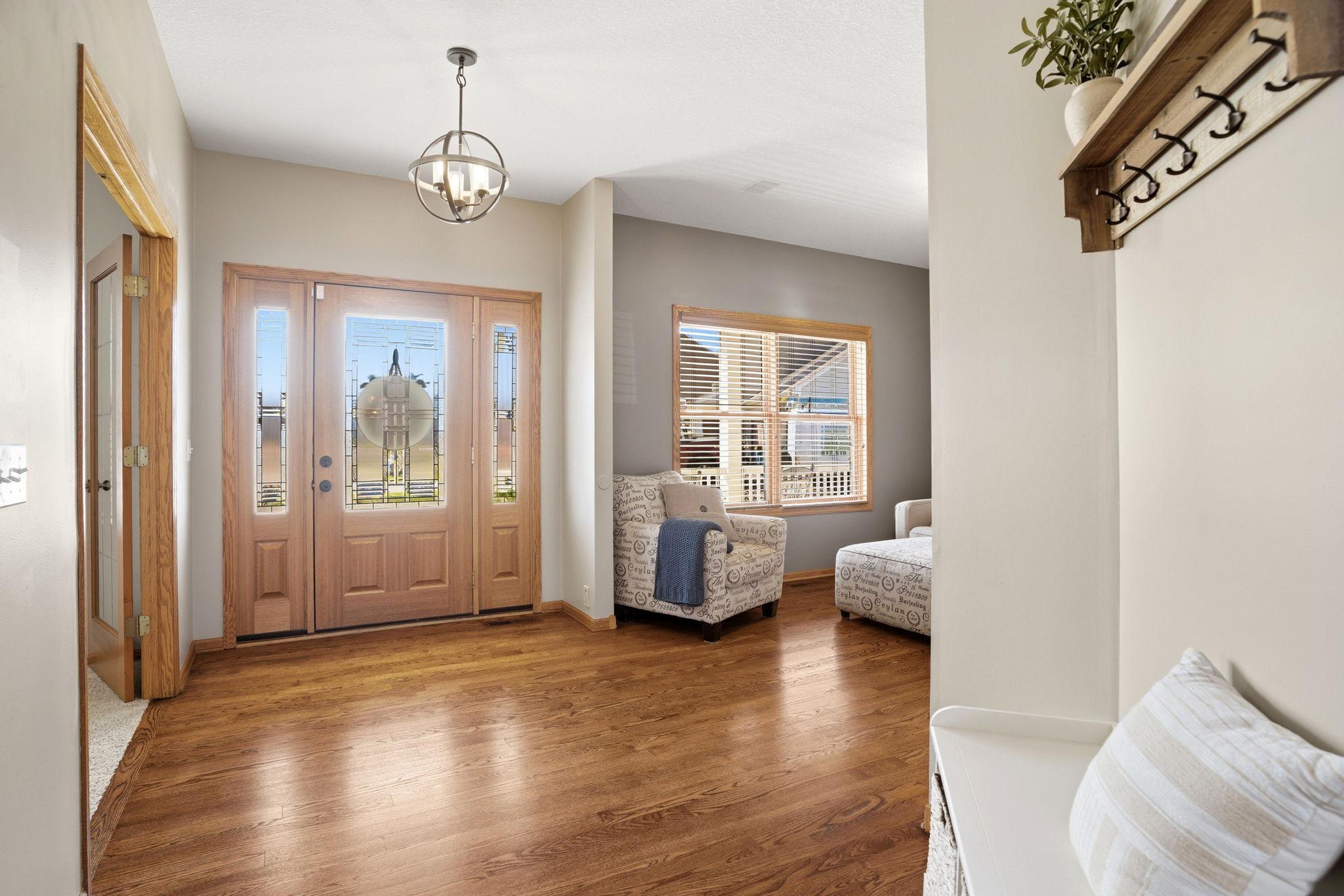 Beautiful first impressions await as guests are greeted at your front door.