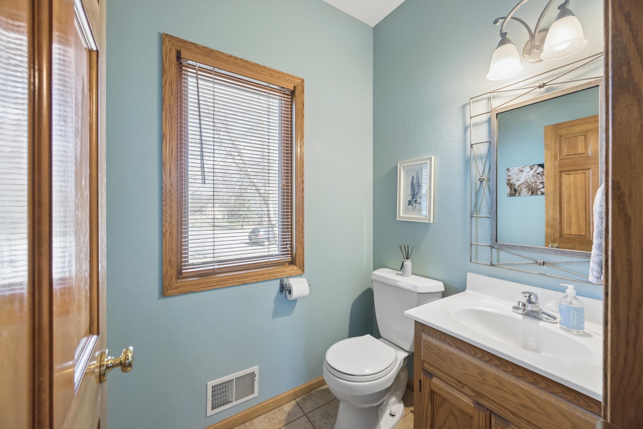 Main level powder room