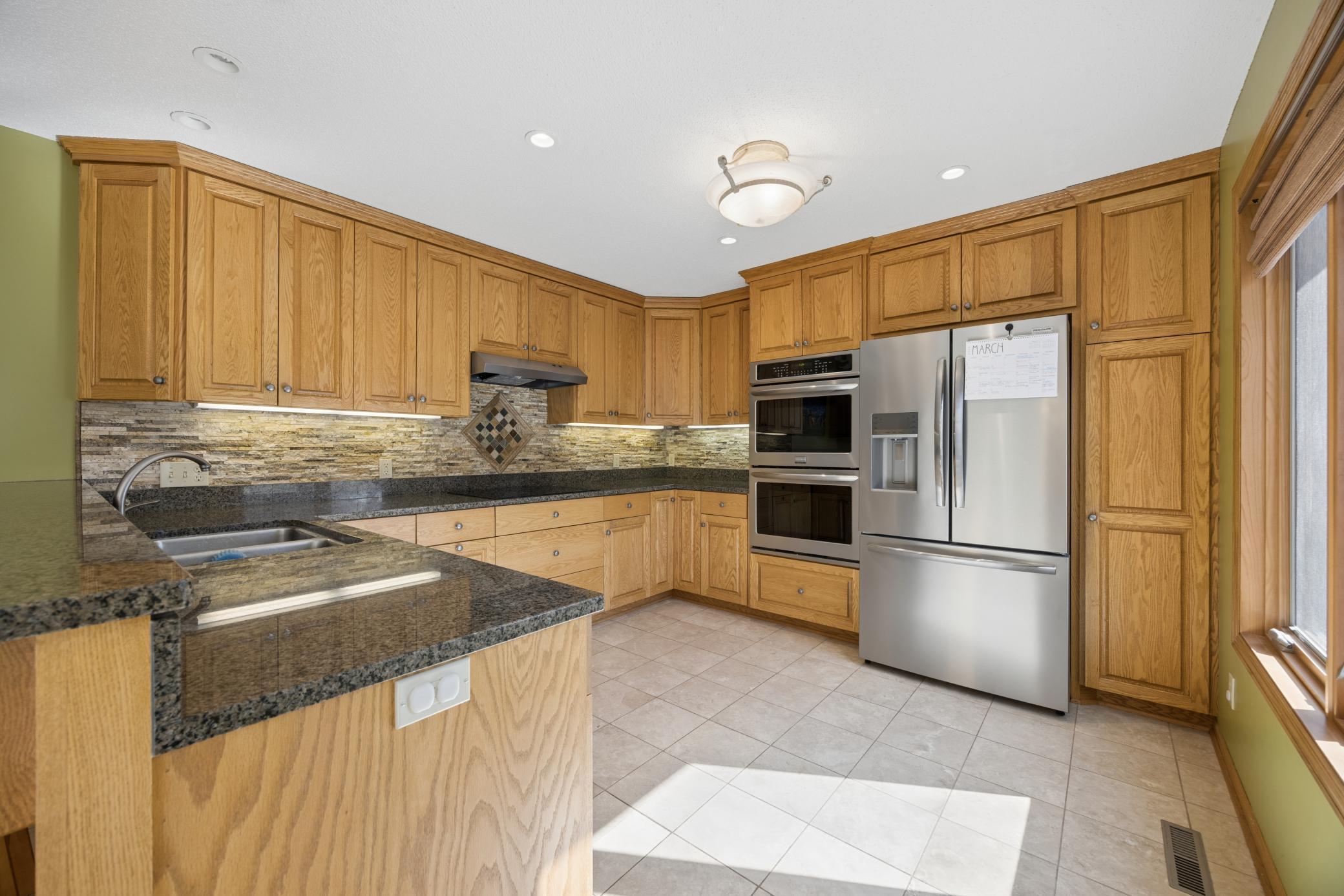 Plenty of storage and space to work in this upgraded kitchen.