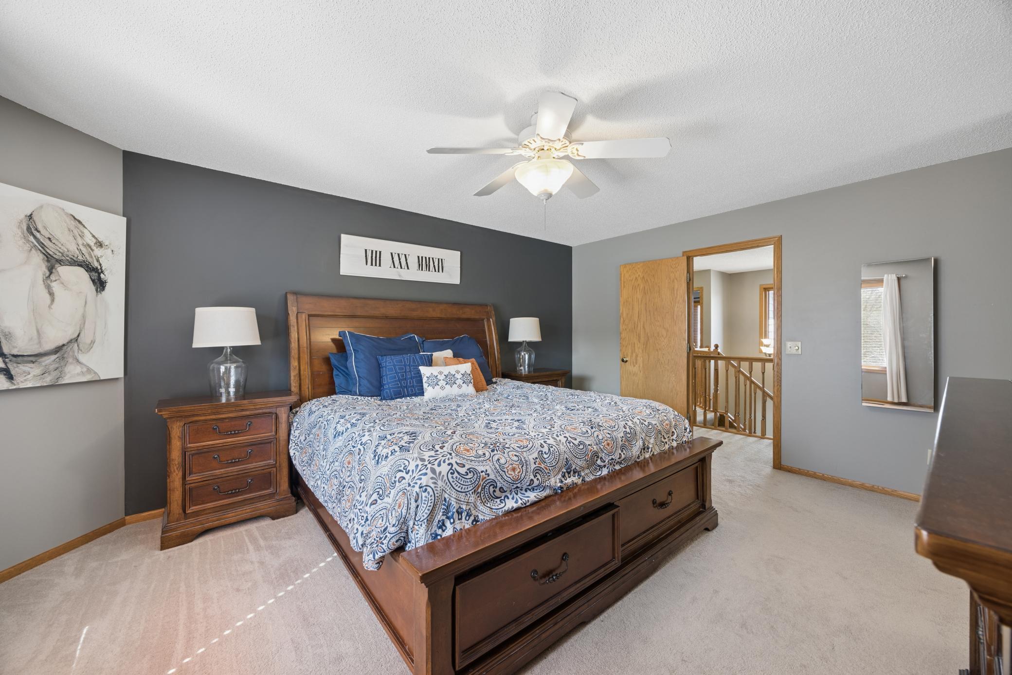 Reverse view of the primary bedroom