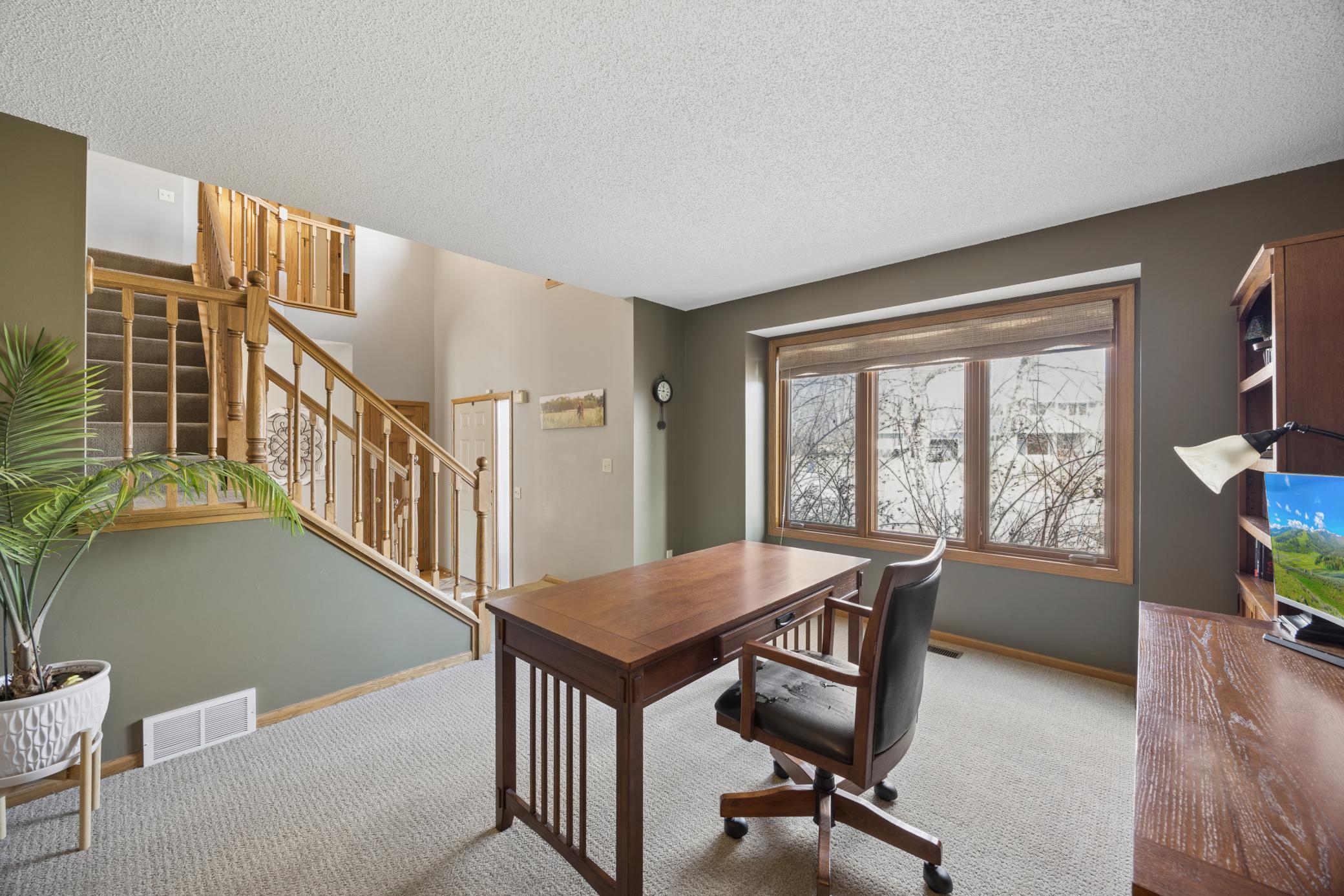 Reverse view of flex room being used as an office