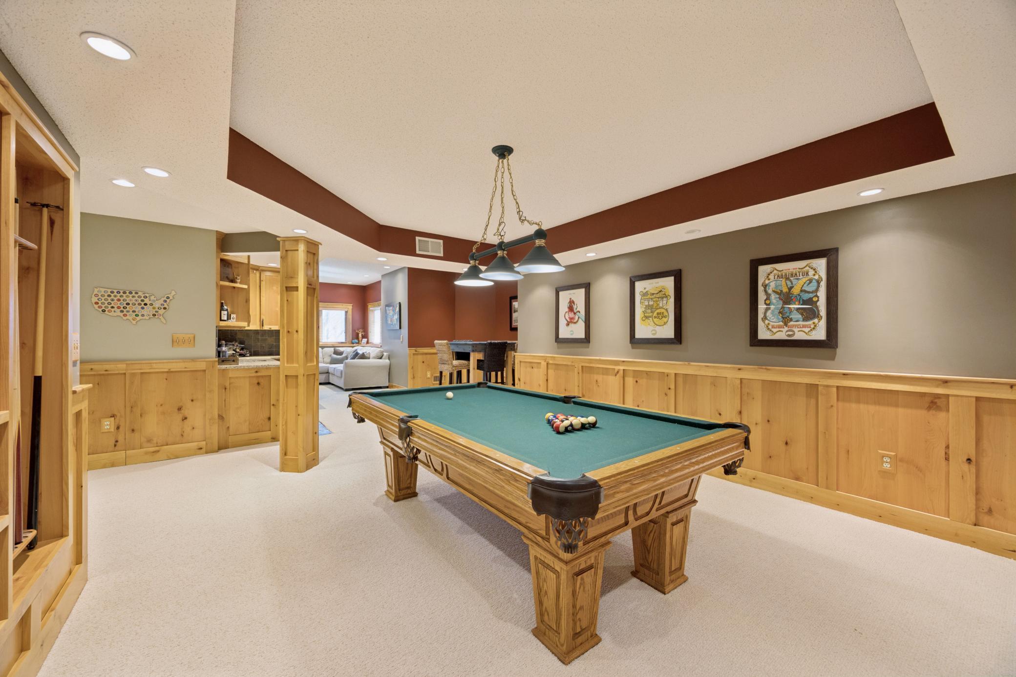 Reverse view of the pool room