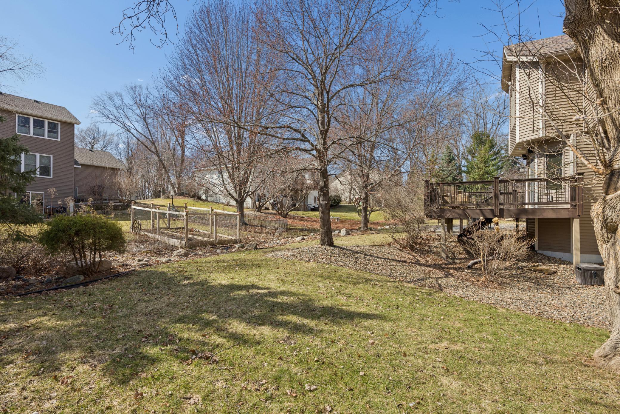 Reverse view of the backyard