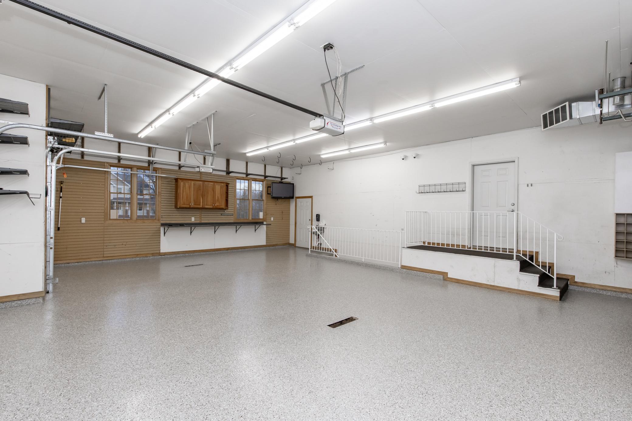 Garage (fresh epoxy flooring)