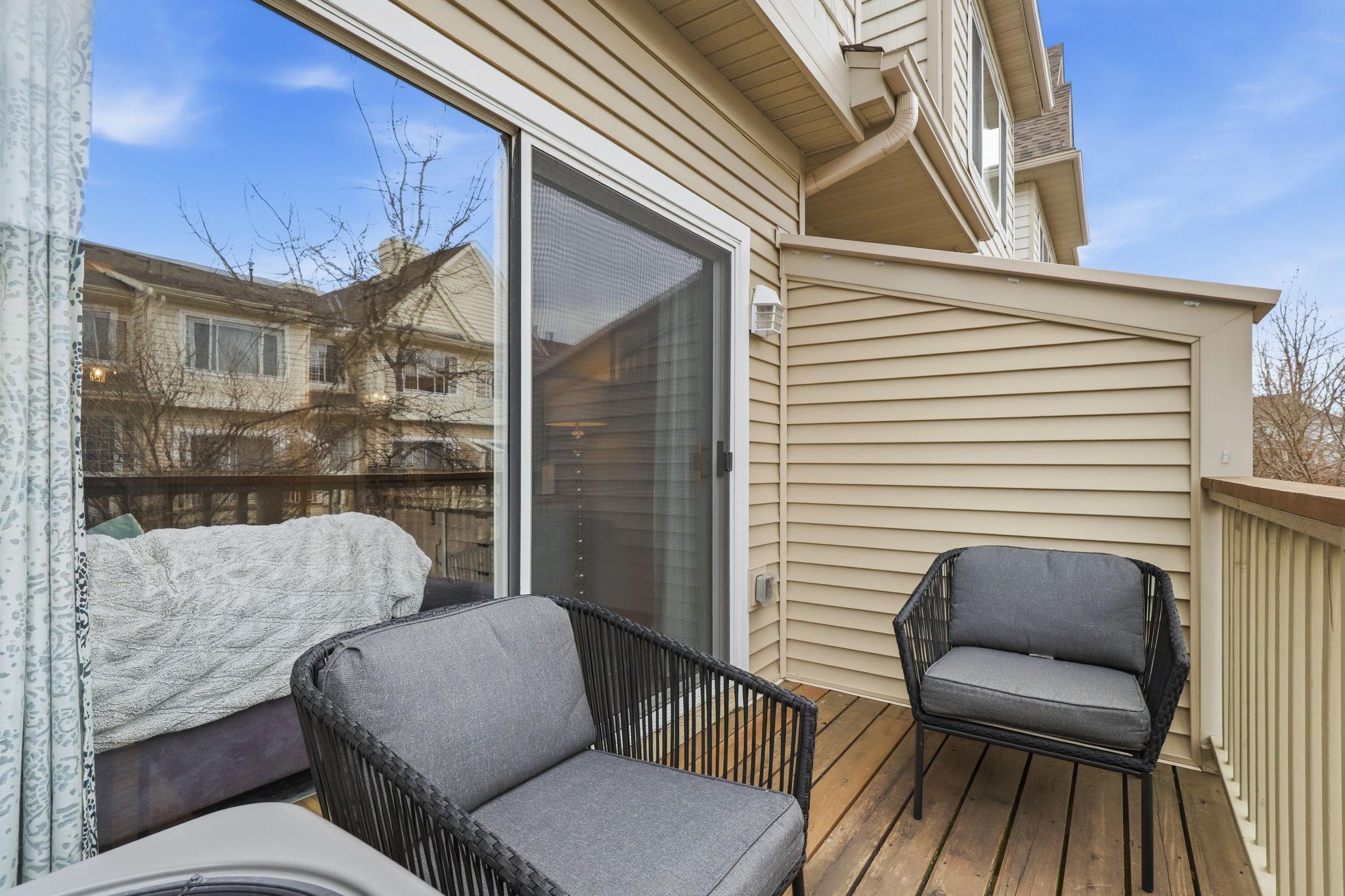 Deck off of Living room.