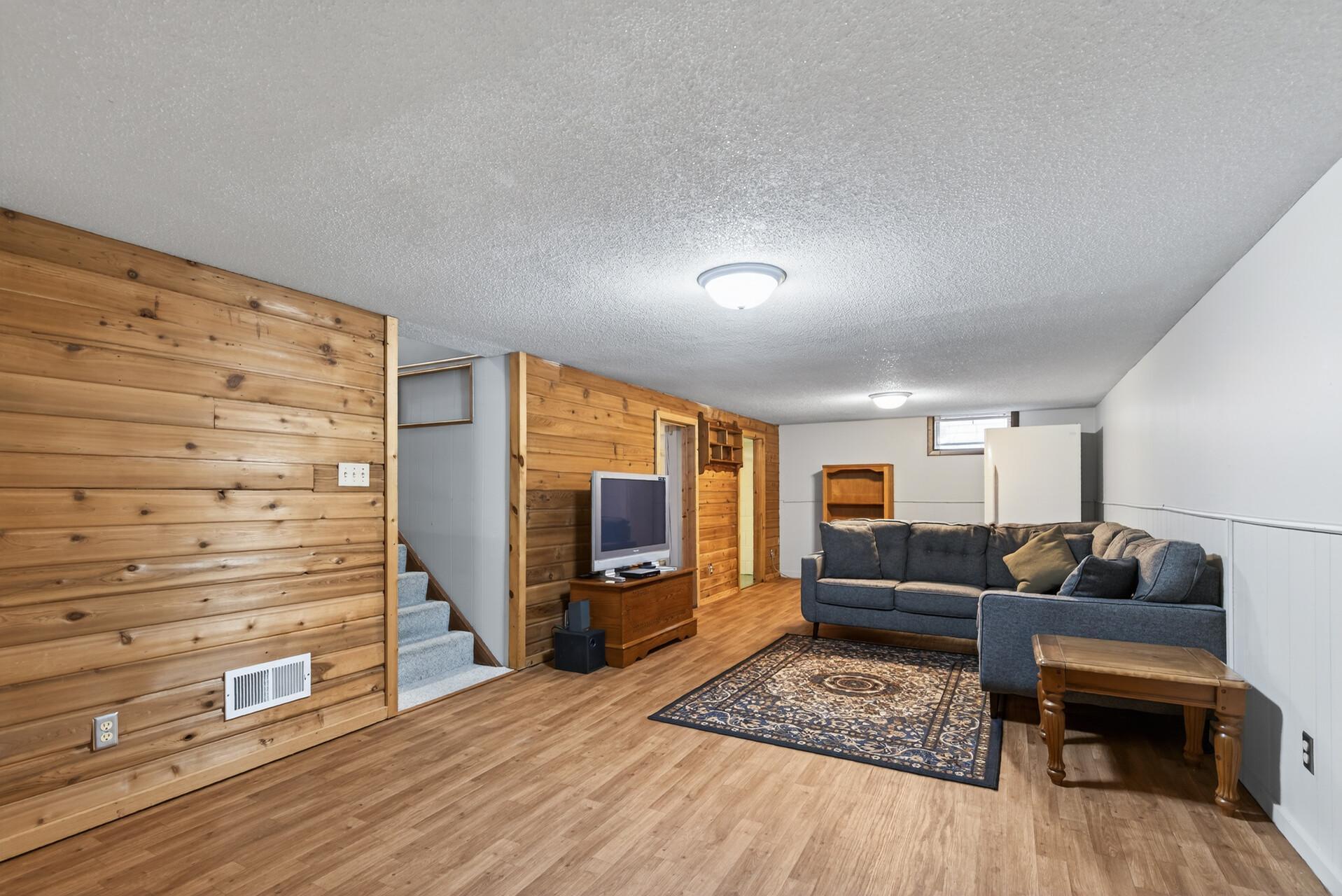 The lower level gives you a second living space, perfect for relaxing or spreading out.