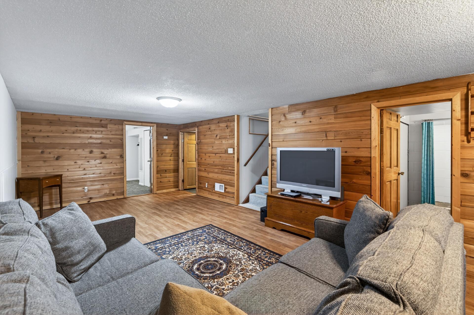 The lower level gives you a second living space, perfect for relaxing or spreading out.