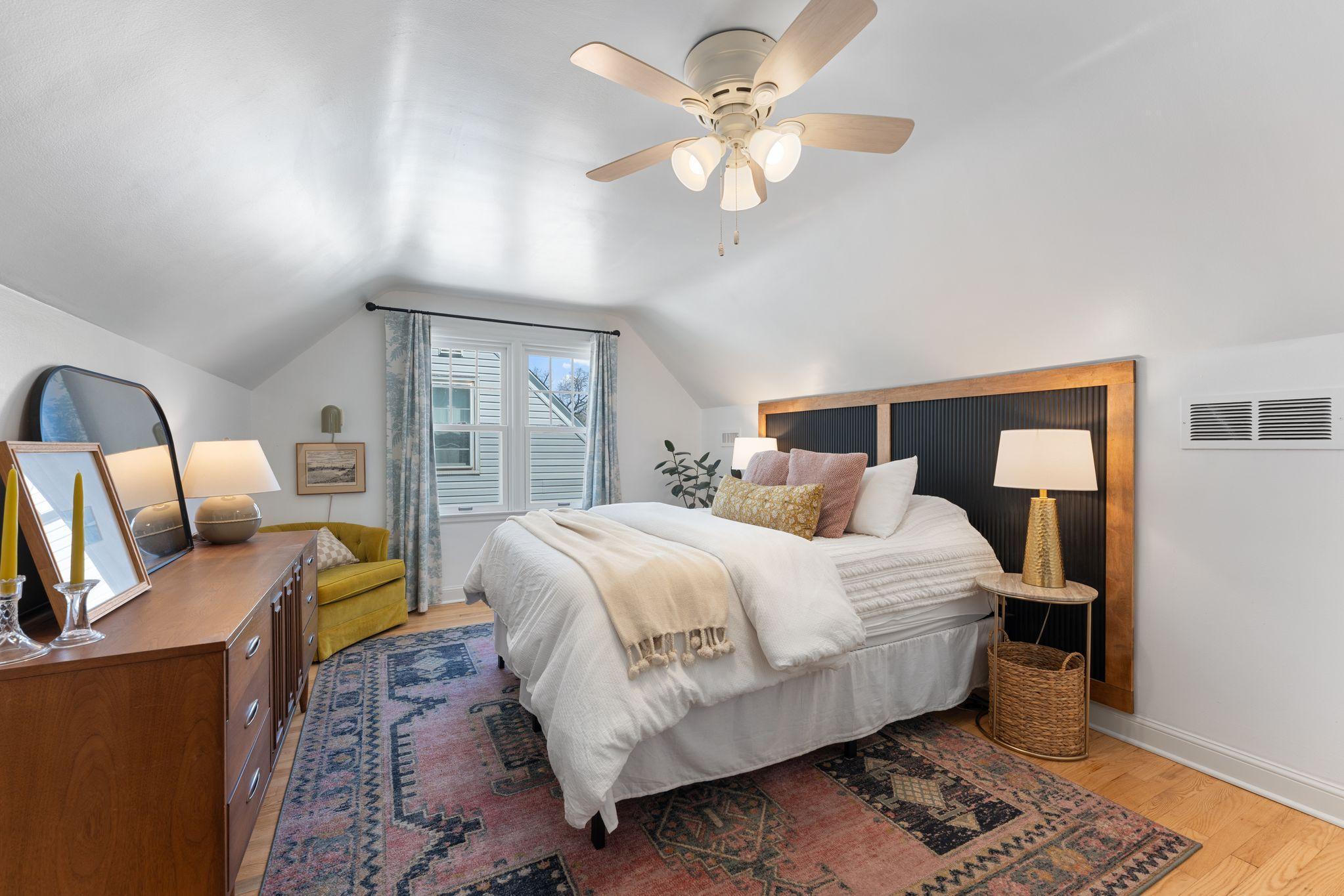 The highlight - A primary bedroom in the half-story with nice ceiling height!