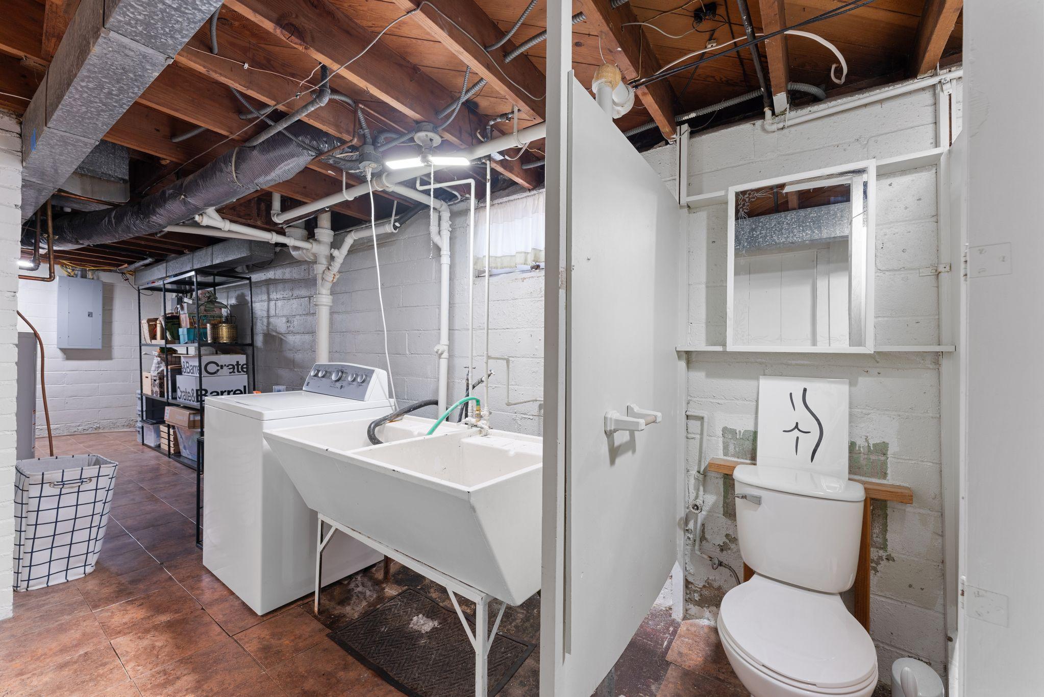 Bonus - 1/4 bath private stall in lower level