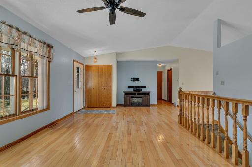 Electric fireplace and entertainment equipment to stay with the home