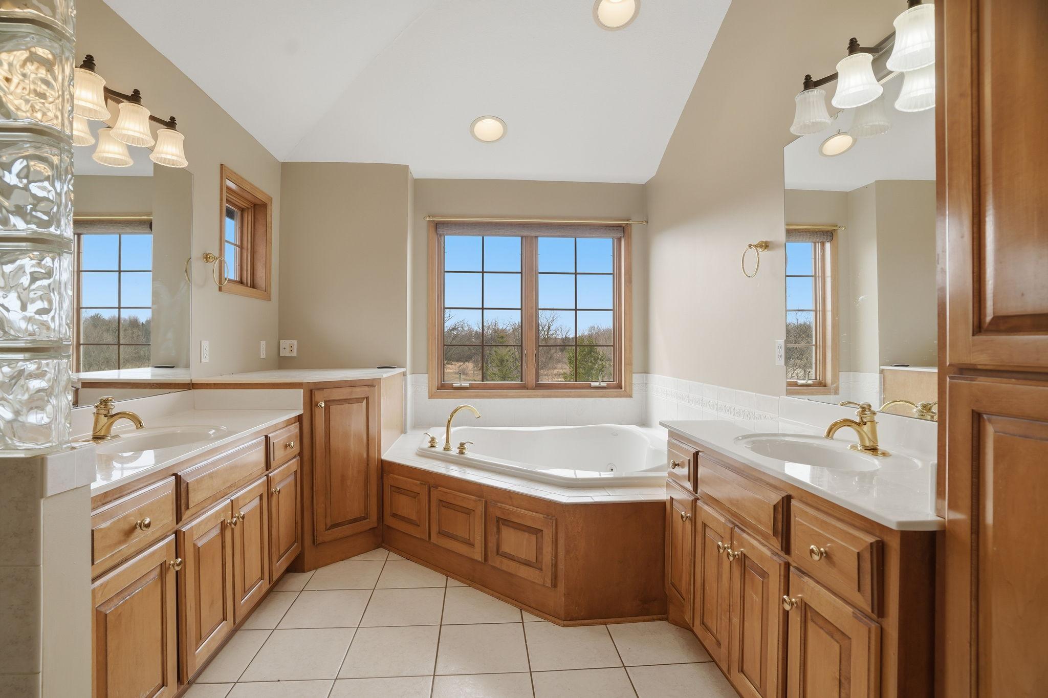 Primary bath with separate shower