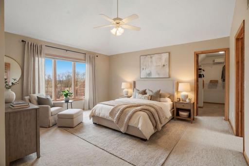 Primary bedroom - Virtually staged