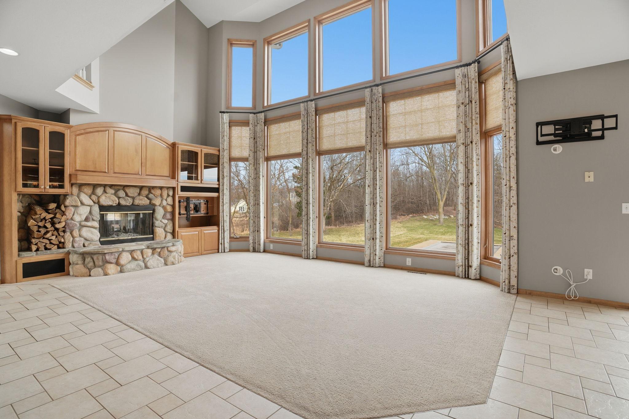 Wall of windows brings an abundance of natural light