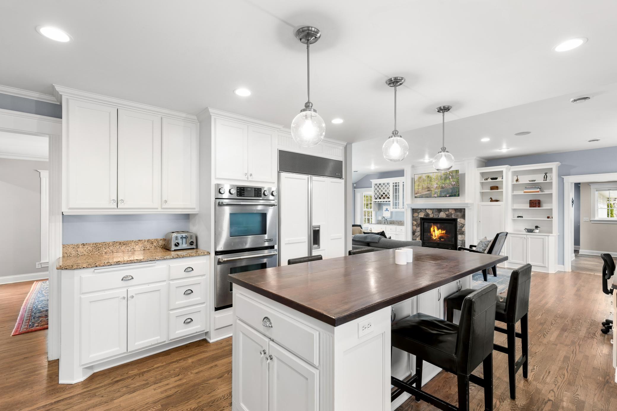 Generous counter spaces and center island