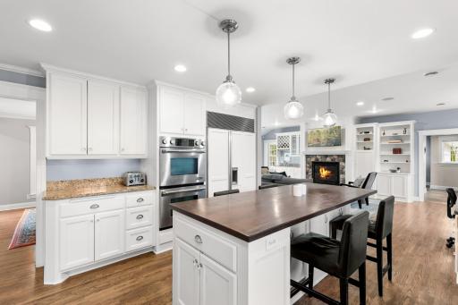 Generous counter spaces and center island