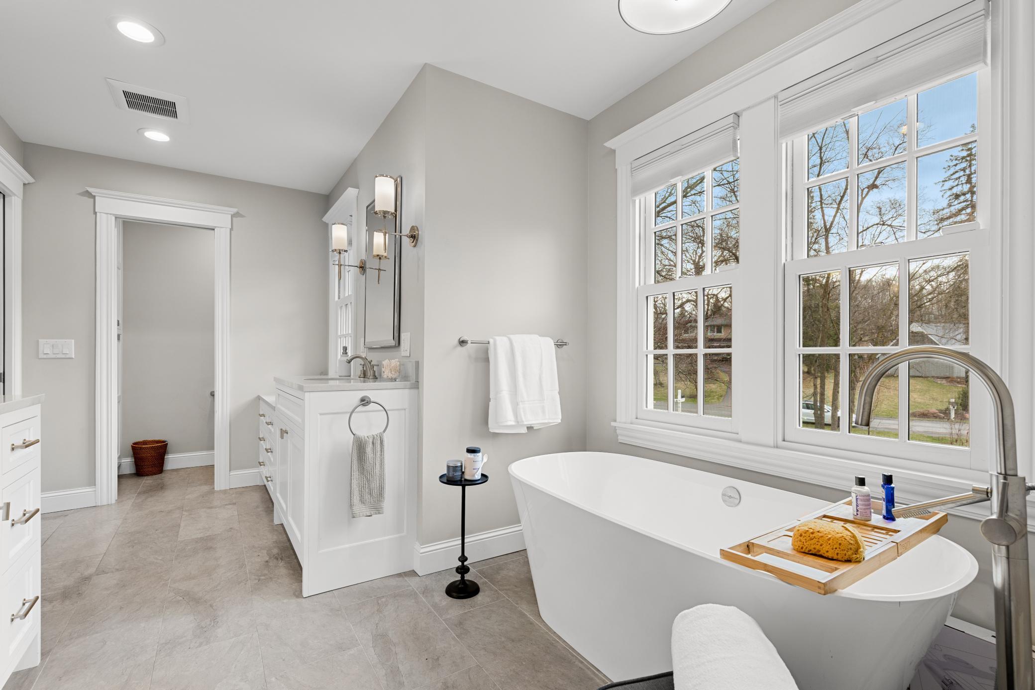 Soaking tub with beautiful views
