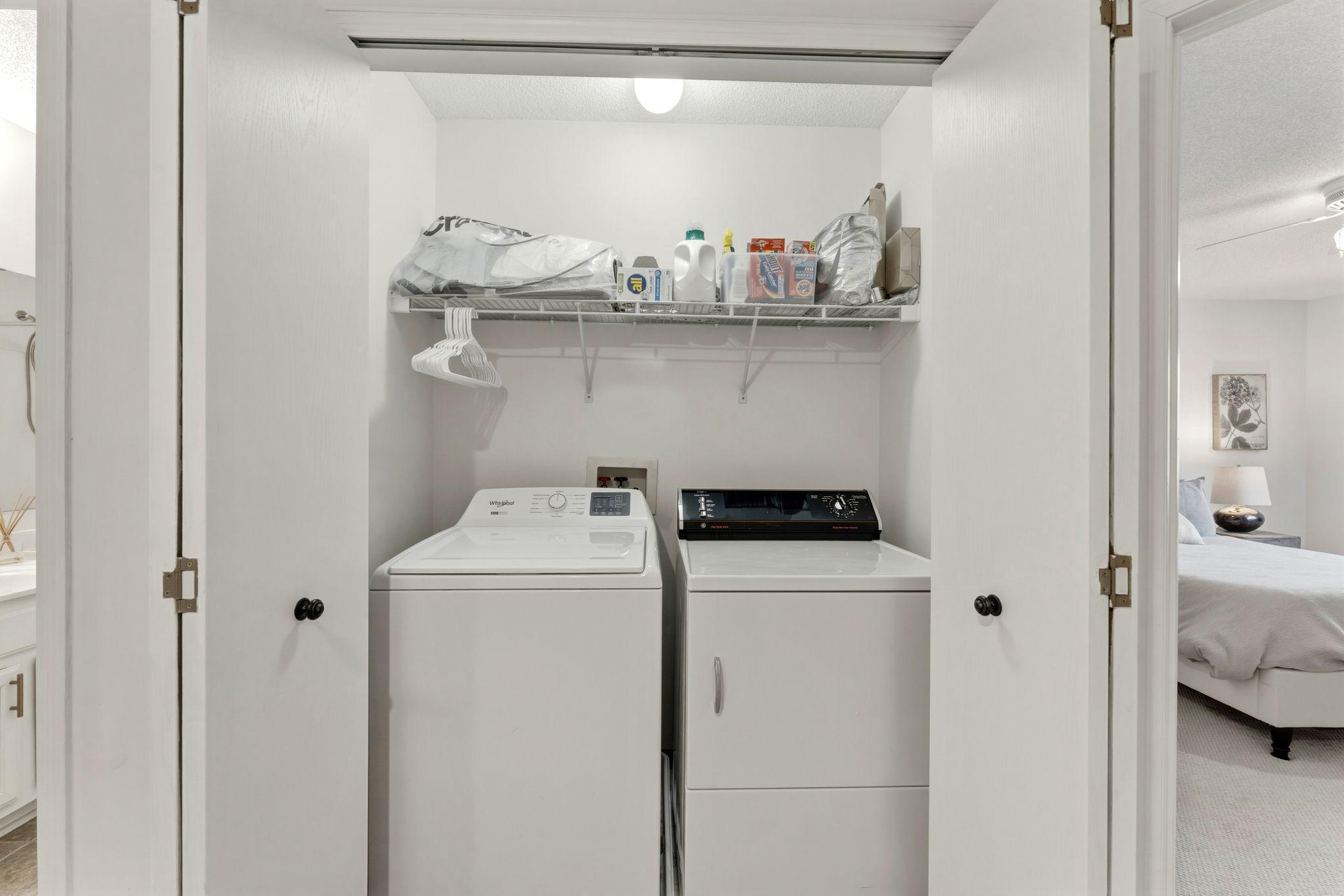 Enjoy convenient upstairs in-unit laundry.