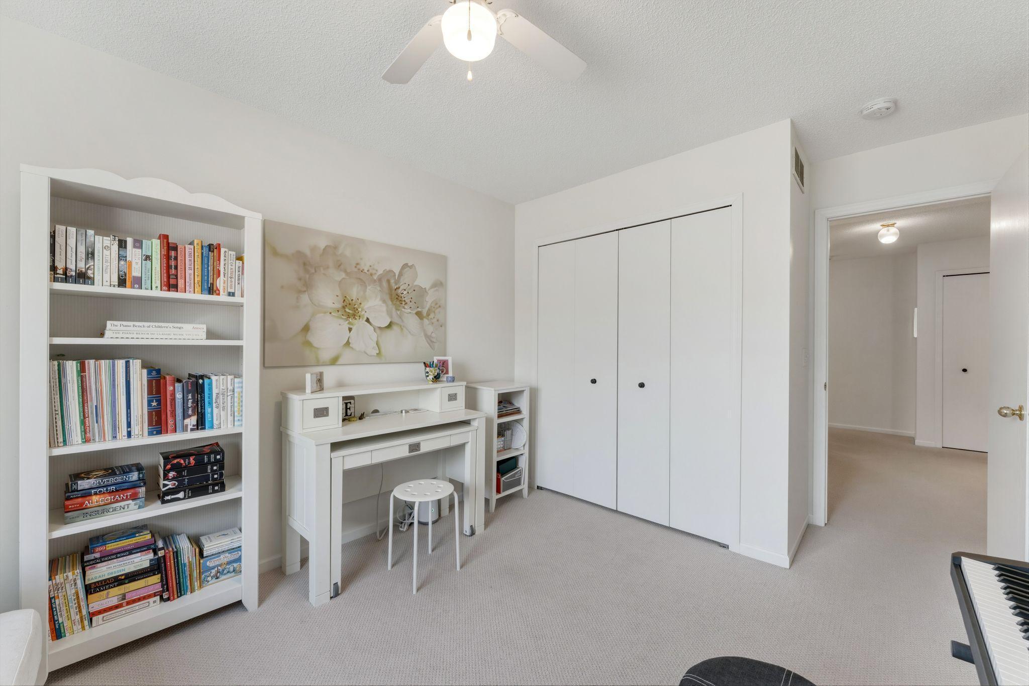 The second bedroom features ample closet space
