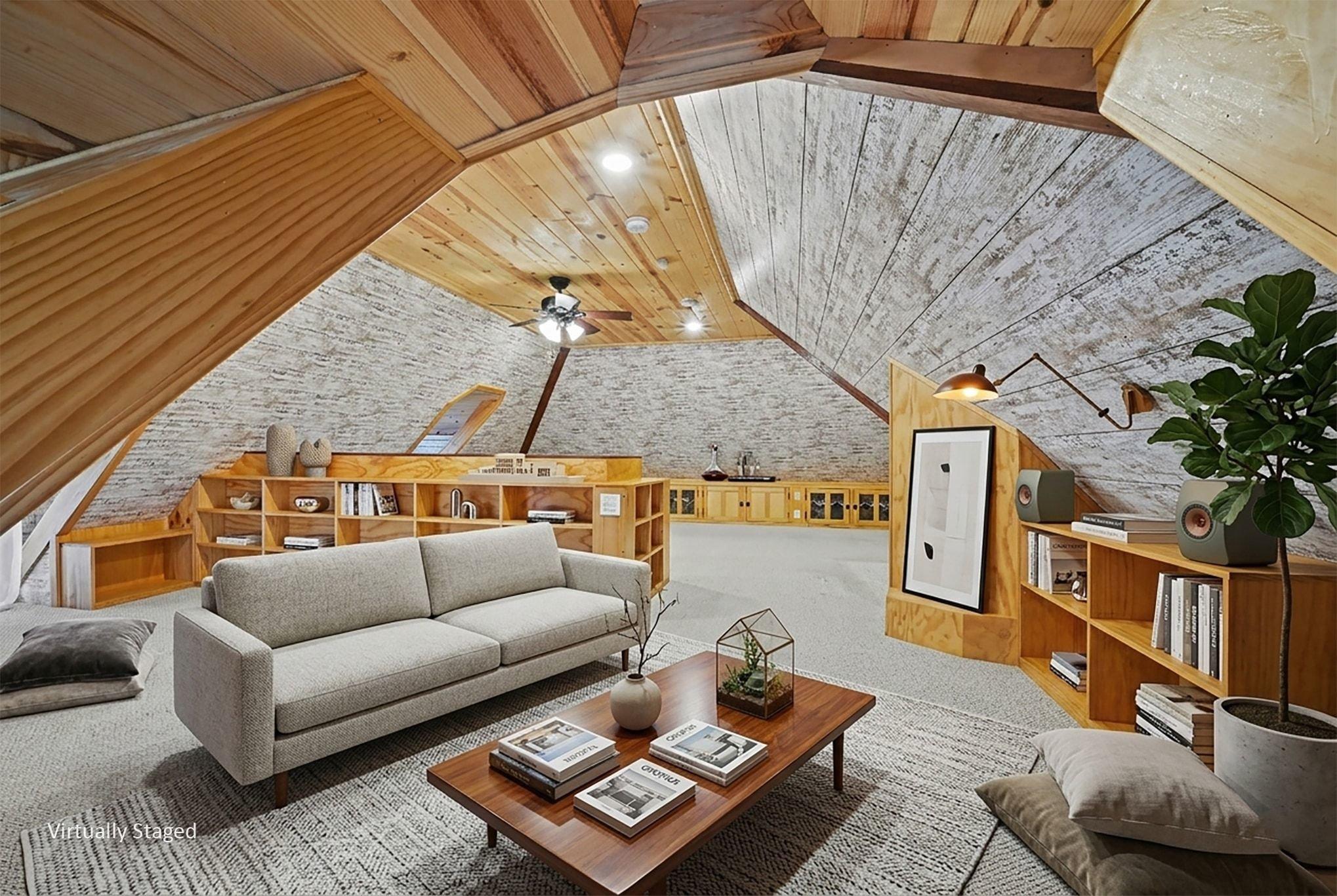 Virtually staged top level