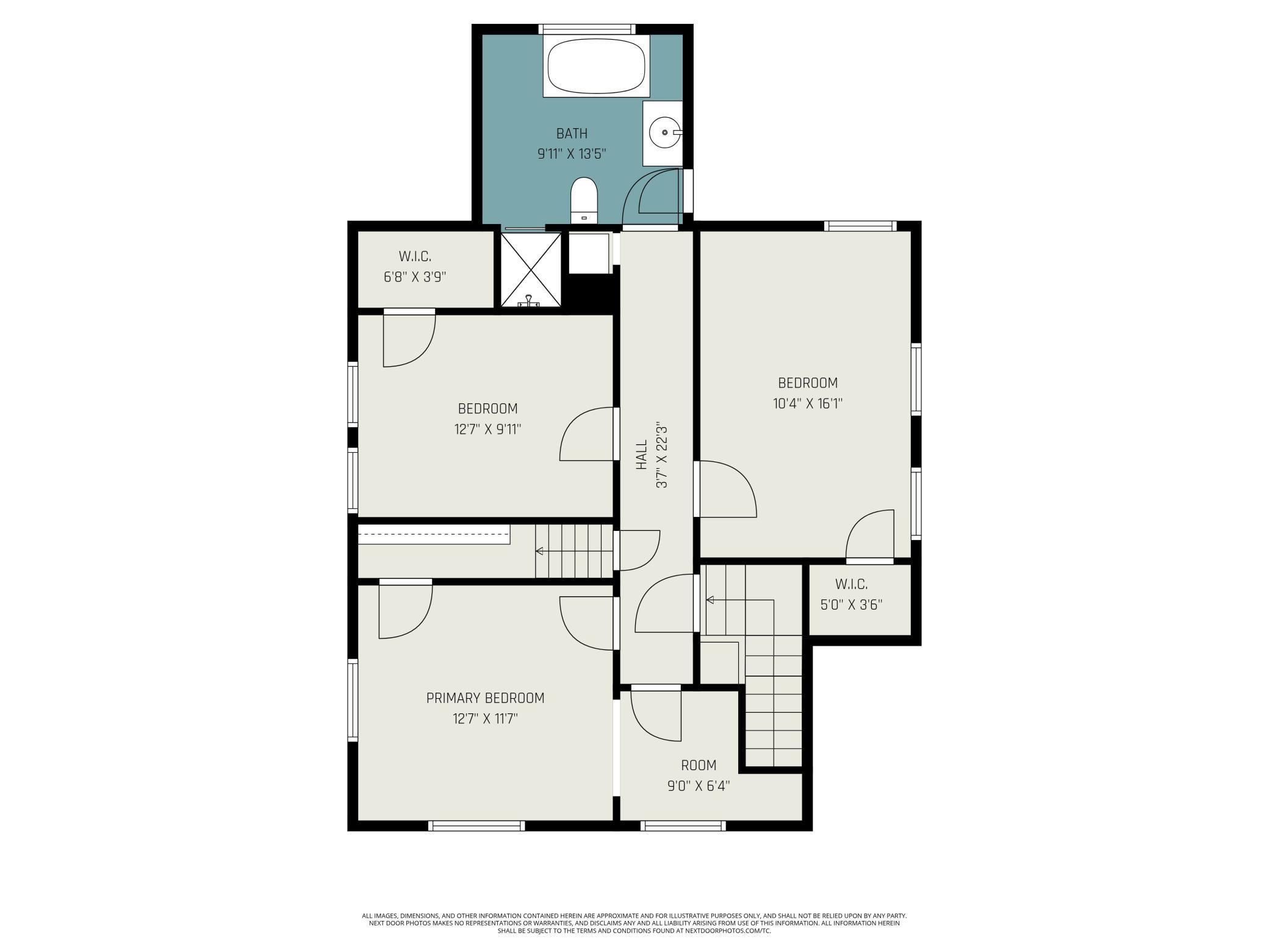 Second level floor plan