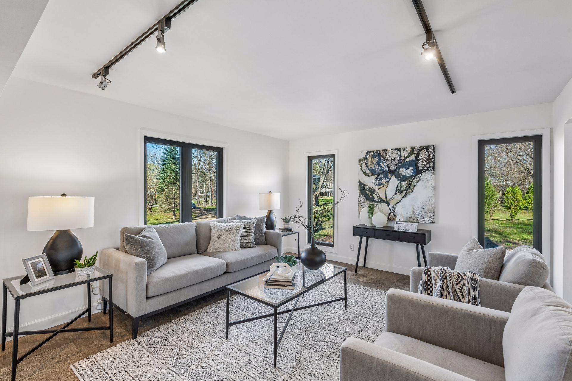 Private views from your living room — bringing the outdoors in while keeping your living space quiet and serene.