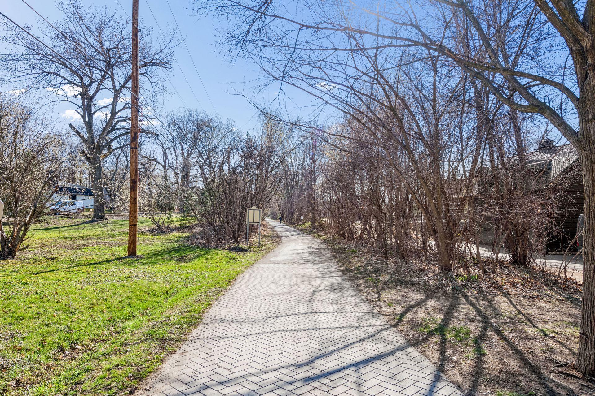 Steps to the Dakota Trail for walking and biking