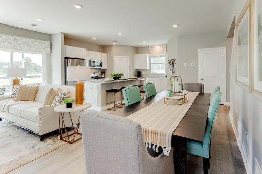 Sit down dining area. *Photos are of a previously staged model*