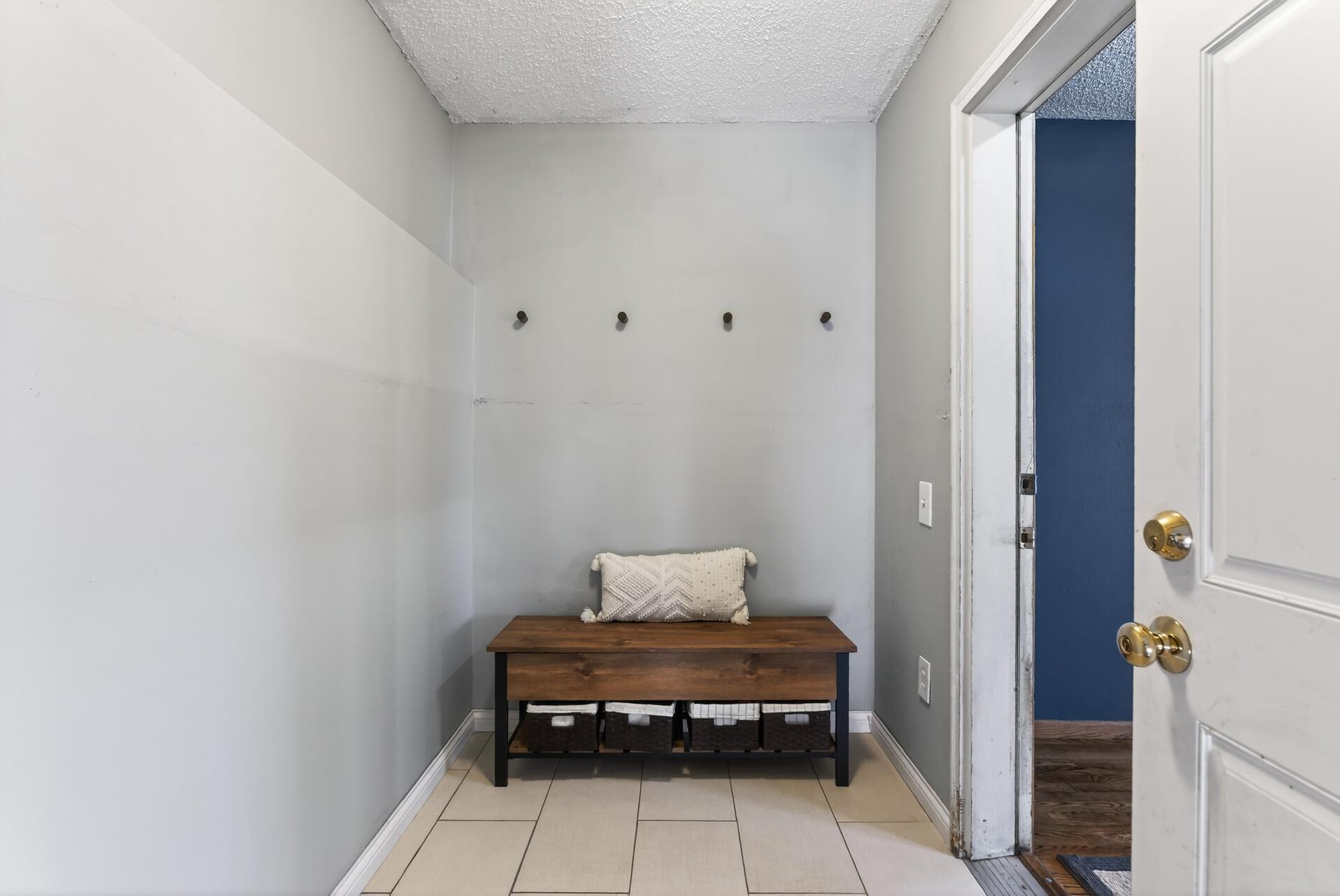 Mudroom off of garage