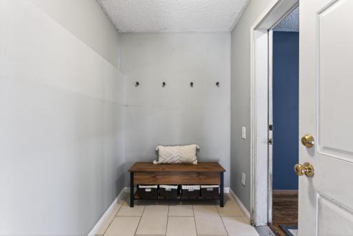 Mudroom off of garage
