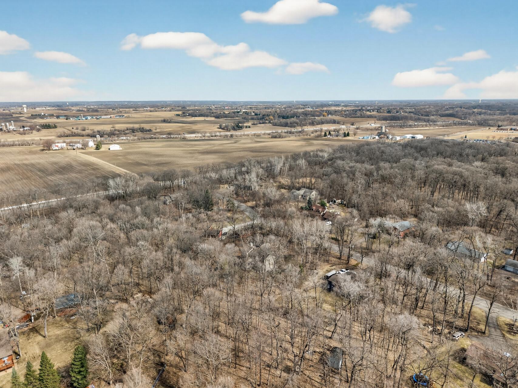 Aerial view of neighborhood