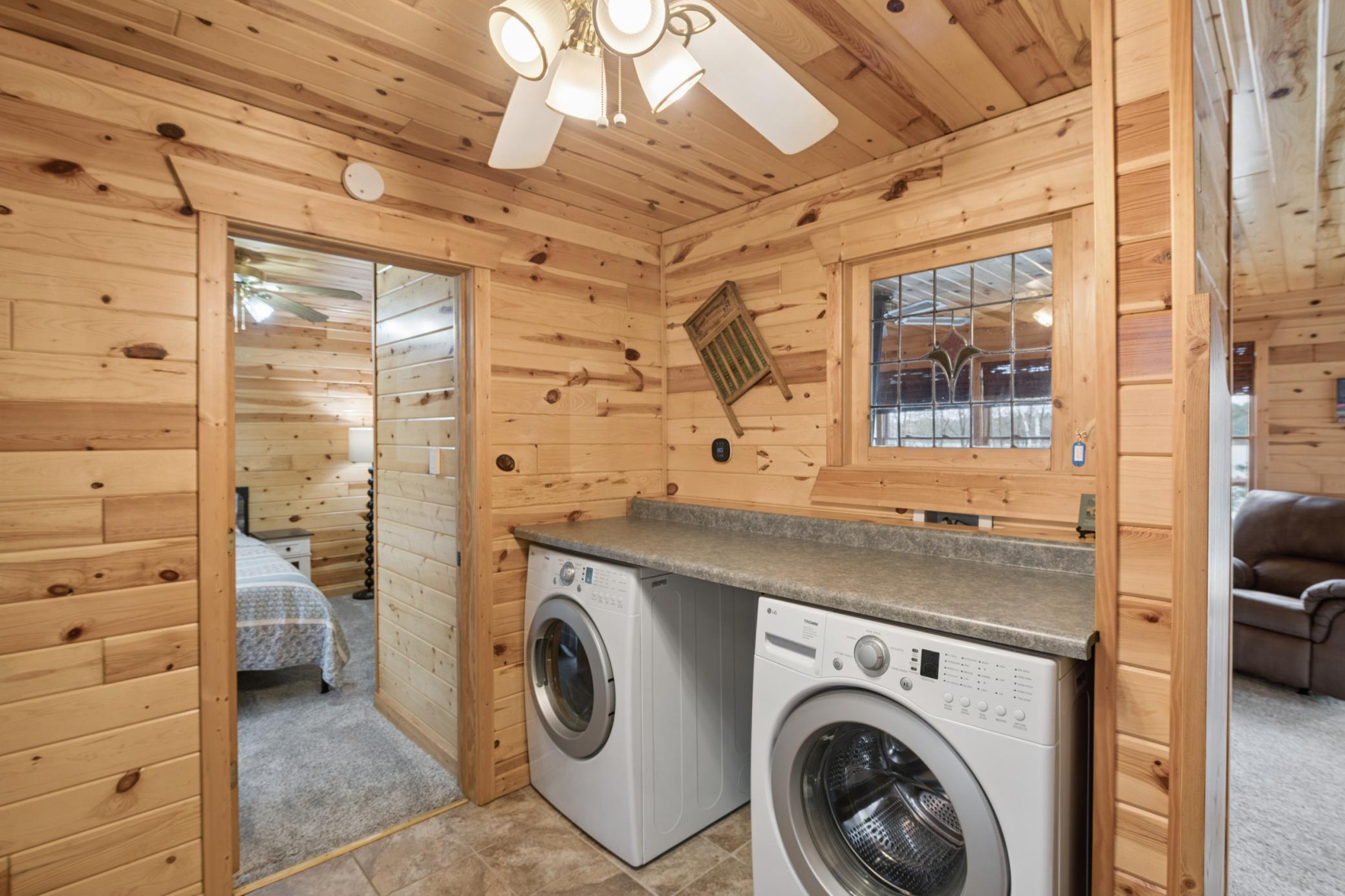 Large size washer & dryer WITH counter space for folding! This is conveniently located on the main level.