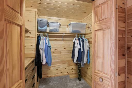 Large walk-in closet in the primary suite. Note - you do NOT need to bring all your clothes - just a few that are weather / seasonal!
