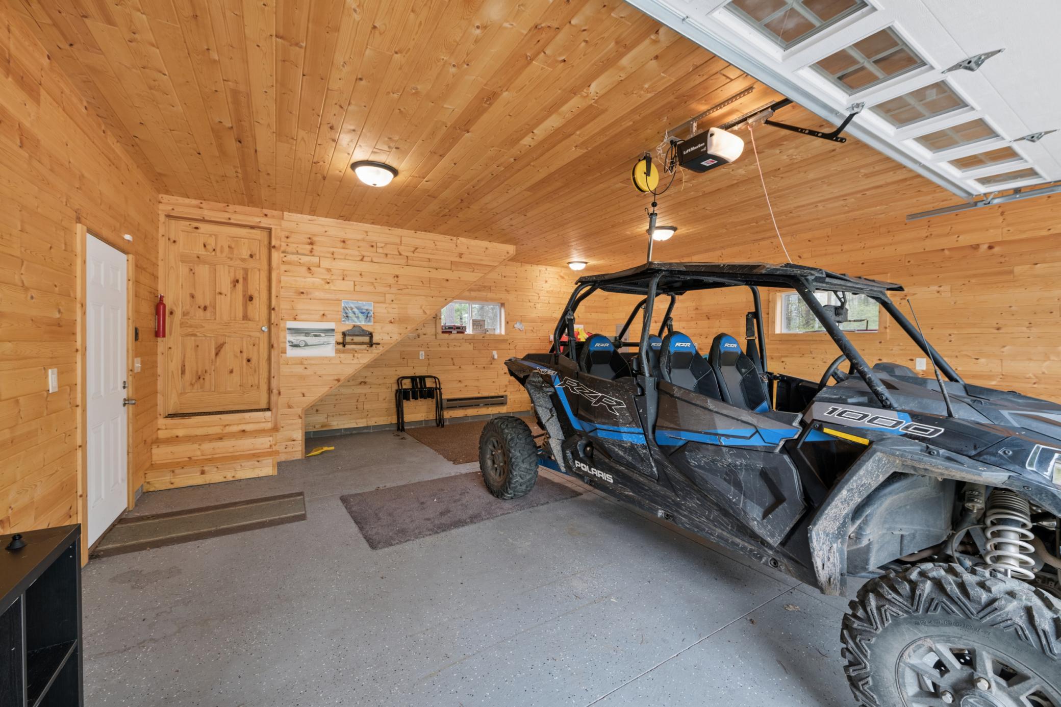 Inside the 2-car garage on the lower level.