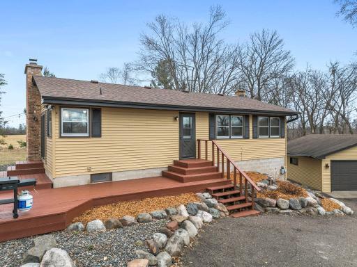 Private Oasis on a tree lined 5 acres. 3 Bedrooms on the Main Level with this walkout rambler.